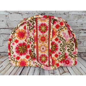 Vera Bradley Retired Eloise Folkloric KissLock Purse Handbag Pink Floral 10x13x4